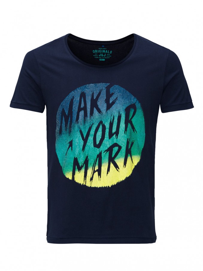 Camiseta Hombre Azul Marino Jack & Jones
