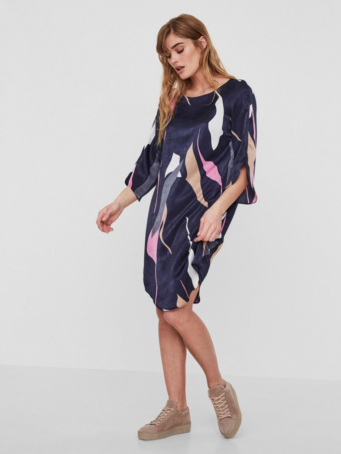 Vestido Mujer Azul Marino Vero Moda