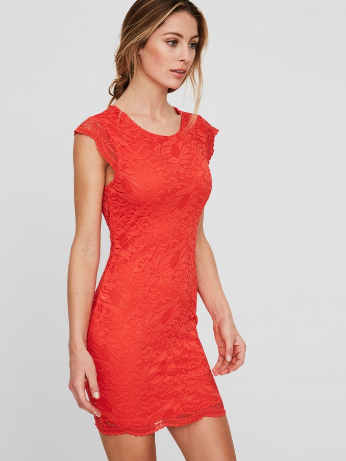Vestido Mujer Rojo Vero Moda
