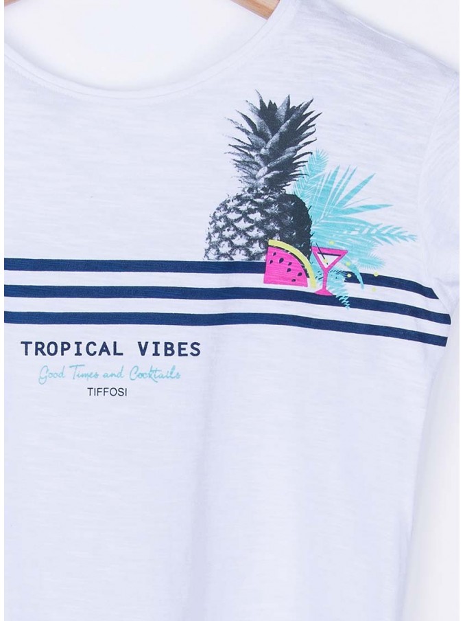 T-Shirt Girl White Tiffosi Kids