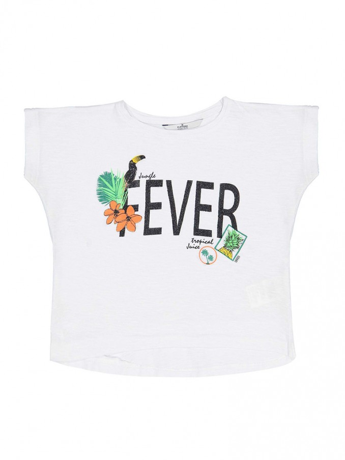 T-Shirt Girl White Tiffosi Kids