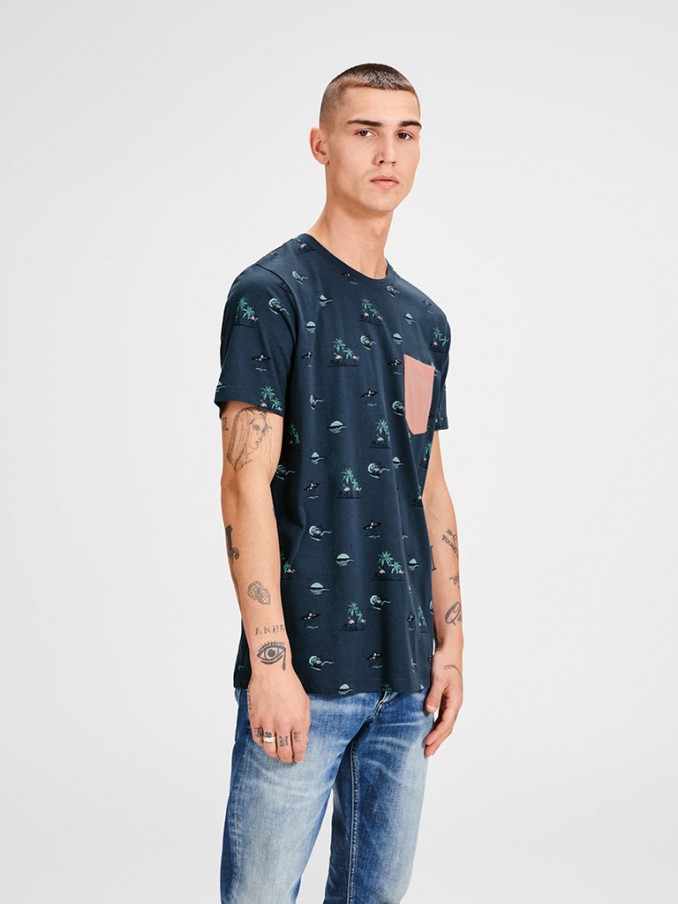 T-Shirt Homem Vacations Jack Jones