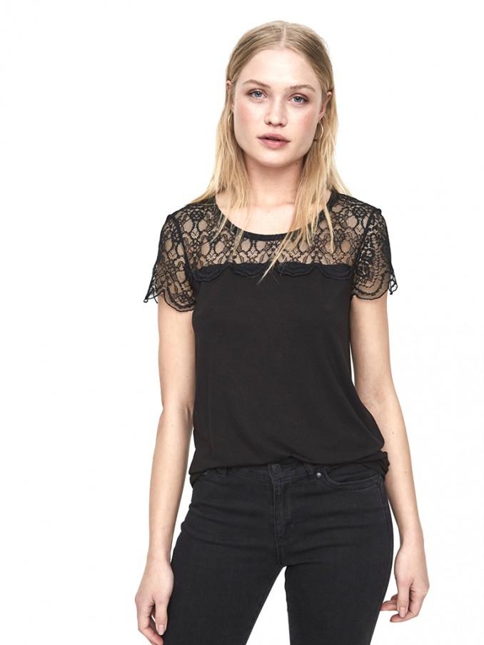 Camiseta Mujer Negro Vero Moda
