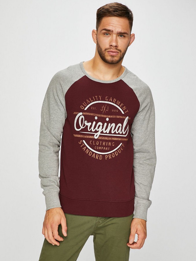 Sweatshirt Man Bordeaux Jack & Jones