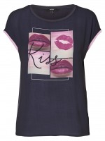 Camiseta Mujer Azul Oscuro Vero Moda Camiseta Mujer Azul Oscuro Vero Moda