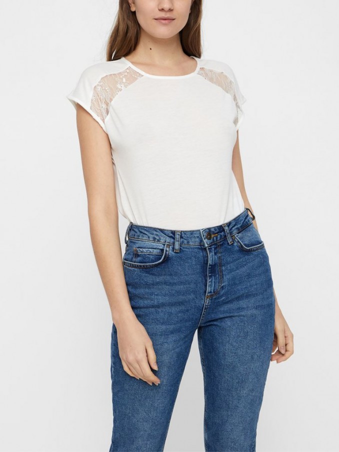 Camiseta Mujer Blanco Vero Moda