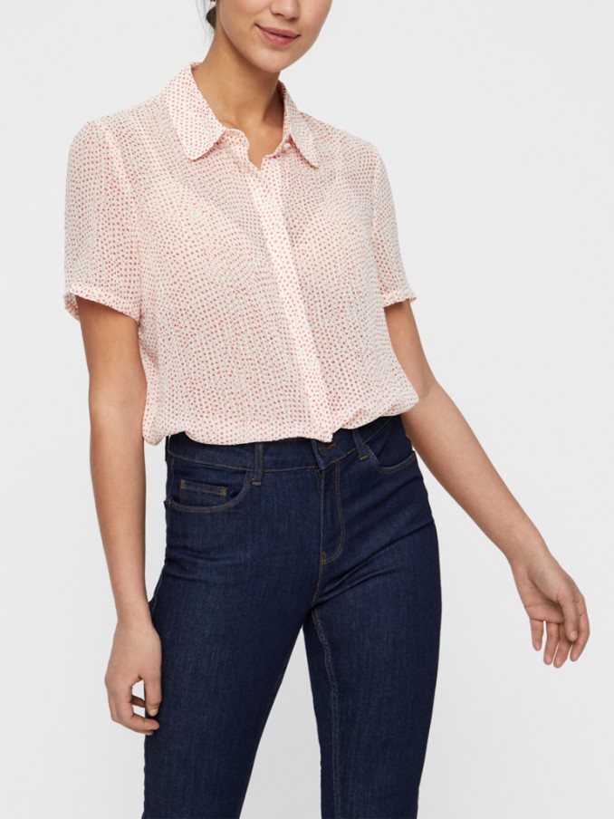 Camisa Mujer Rojo Vero Moda