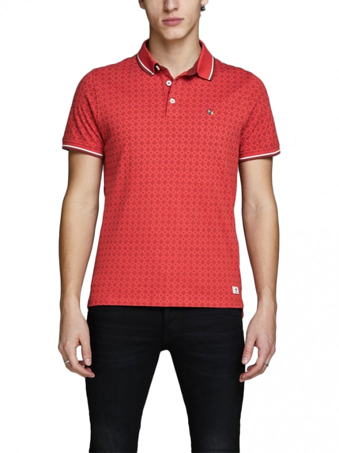 Polo Shirt Man Red Jack & Jones