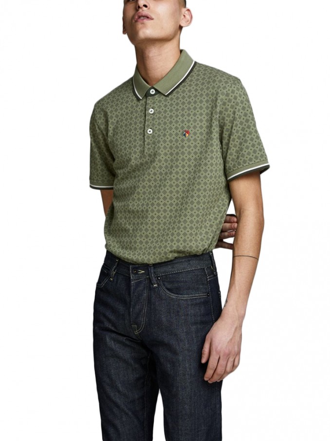 Polo Shirt Man Green Jack & Jones