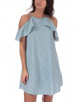 Dress Woman Blue Vero Moda Dress Woman Blue Vero Moda