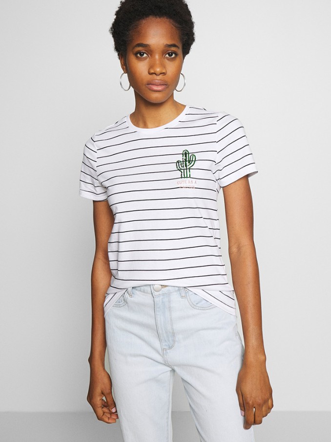 T-Shirt Woman Black Stripe Only