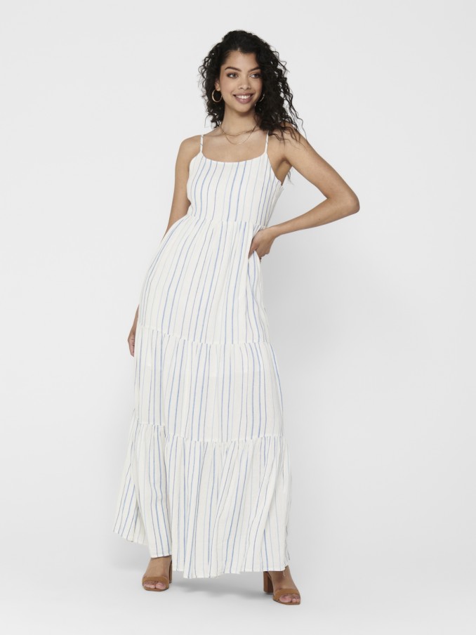 Dress Woman Blue Stripe Only