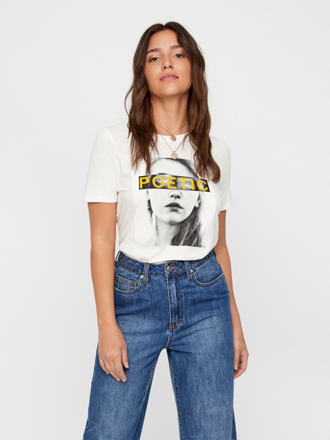 T-Shirt Woman White Vero Moda
