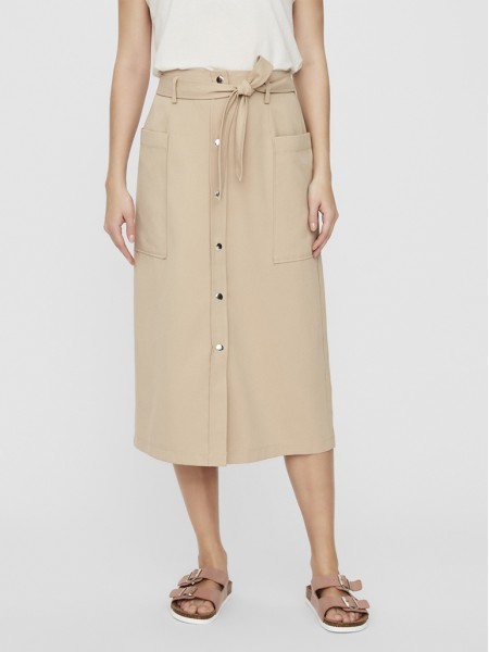 Skirt Woman Beige Vero Moda