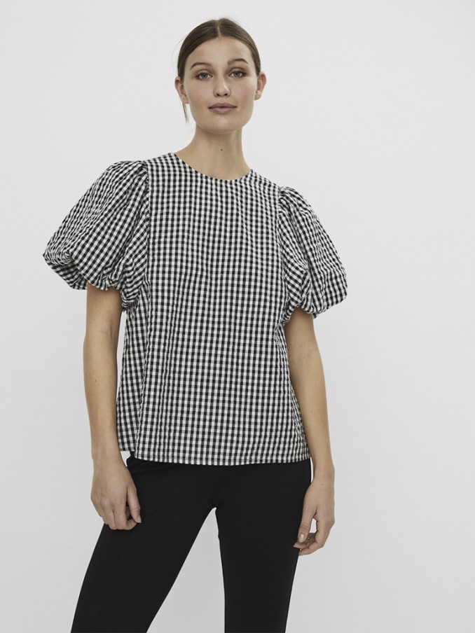 Shirt Woman Black W / White Vero Moda