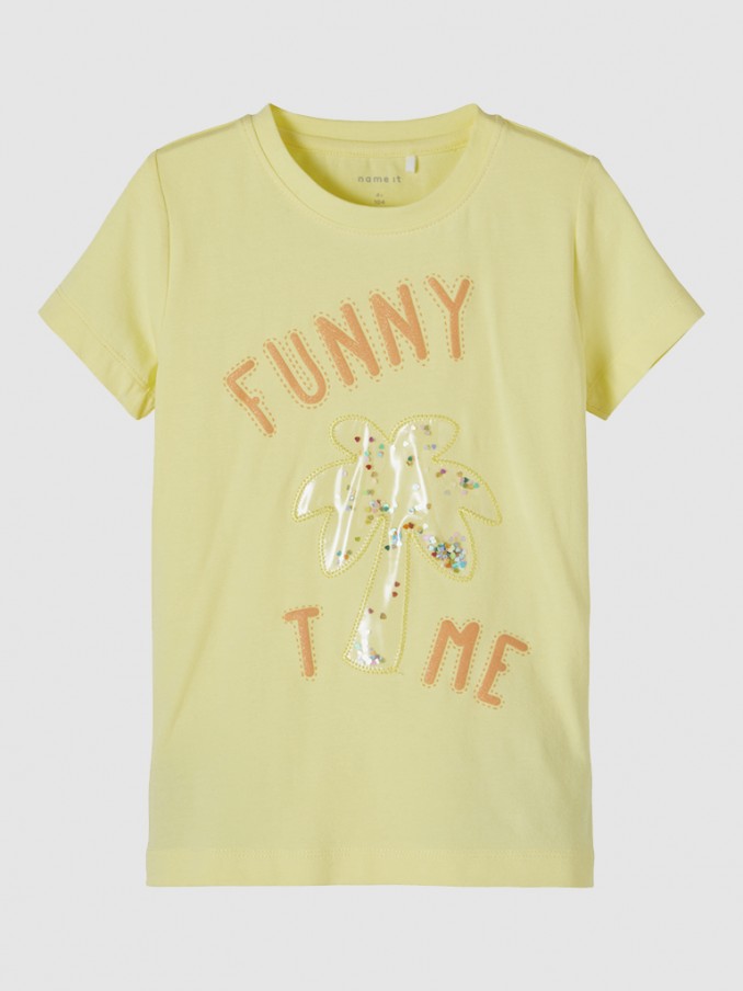 T-Shirt Girl Yellow Name It