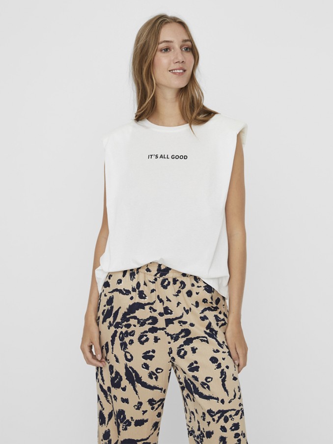Camiseta Mujer Blanco Vero Moda