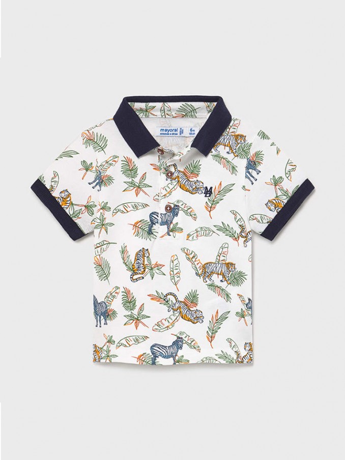 Polo Shirt Baby Boy White Mayoral