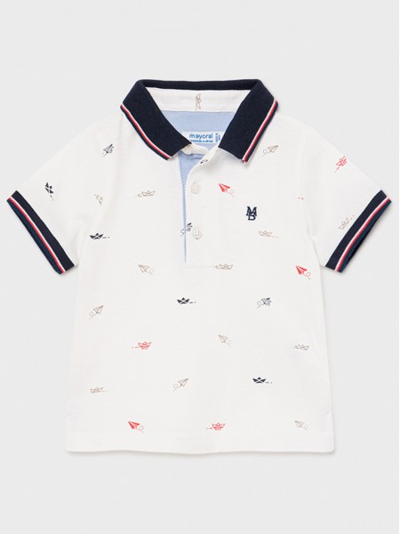Polo Shirt Baby Boy Cream Mayoral