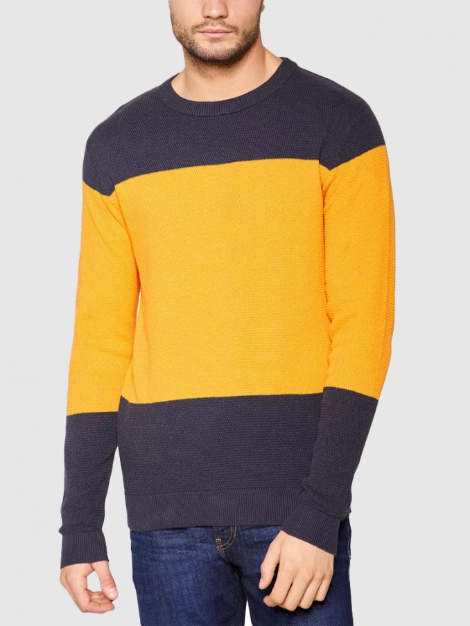Knitwear Man Mustard Produkt