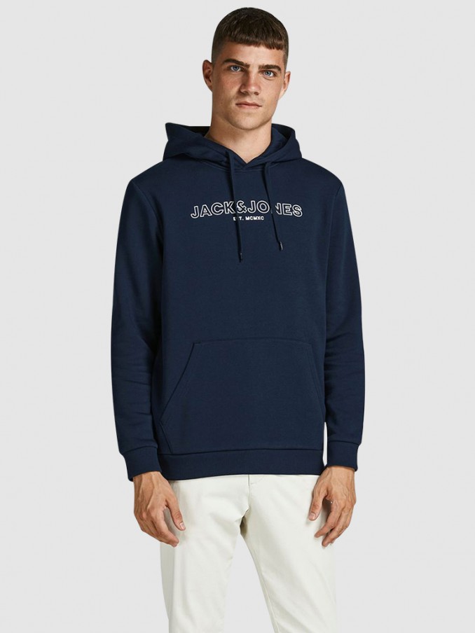 Sweatshirt Man Navy Blue Jack & Jones
