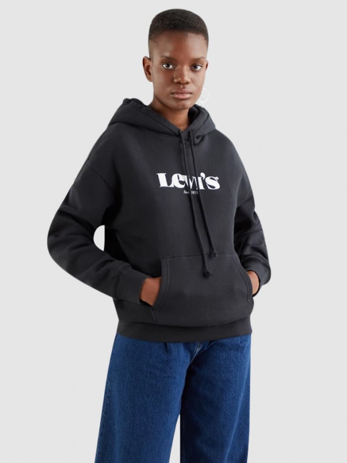 Sweatshirt Woman Black Levis - 184870004  | Mellmak