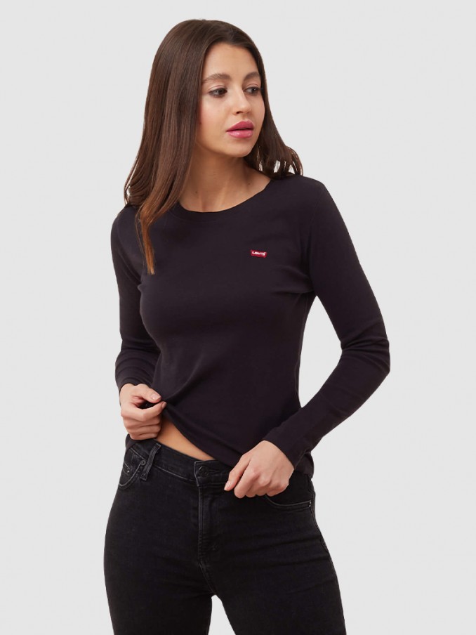 Sweatshirt Woman Black Levis - 695550014  | Mellmak