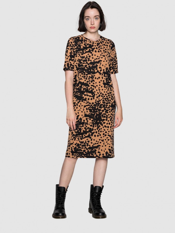 Vestido Mujer Estampado Animal Vero Moda