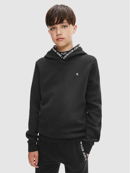 Sweatshirt Boy Black Calvin Klein
