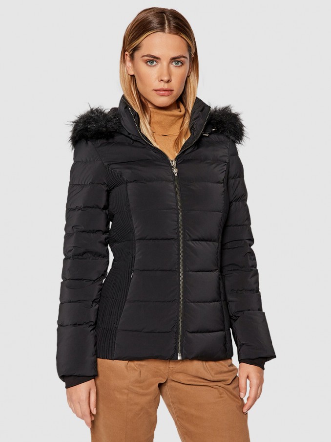 guess padded belted jacket