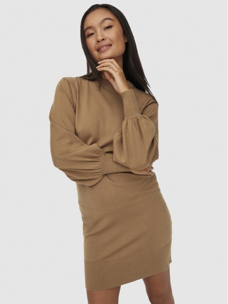 Dress Woman Beige Only