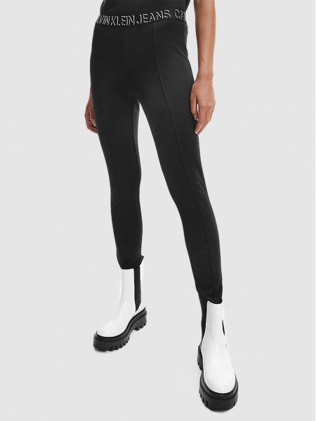 Leggings Woman Black Calvin Klein