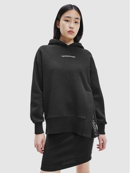 Sweatshirt Woman Black Calvin Klein