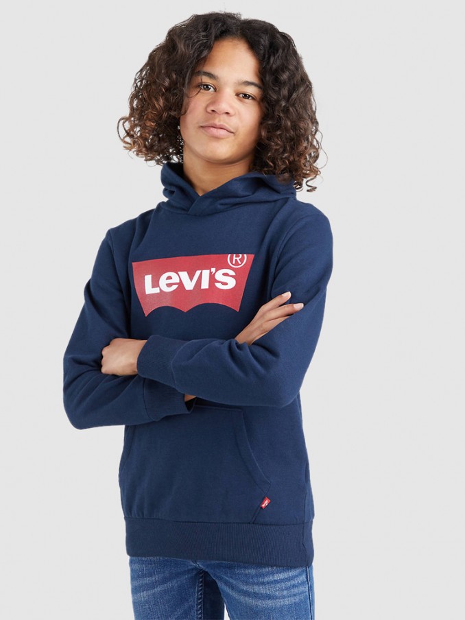 Sweatshirt Boy Navy Blue Levis 