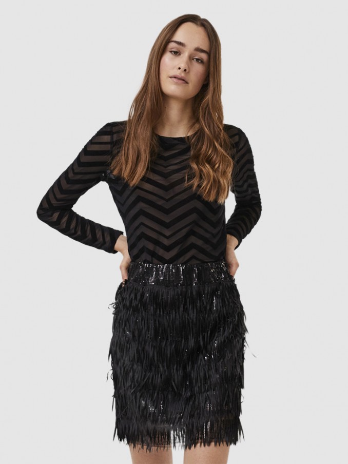 Shirt Woman Black Stripe Vero Moda