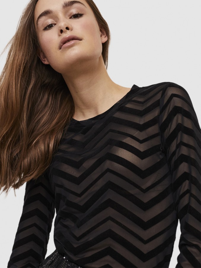 Blusa Mujer Raya Negra Vero Moda
