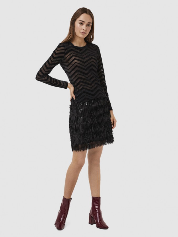 Blusa Mujer Raya Negra Vero Moda