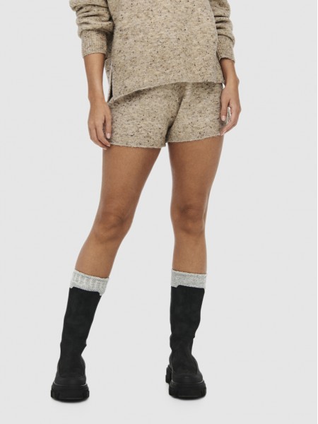 Shorts Woman Beige Only