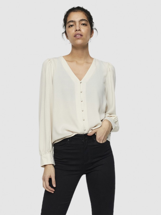 Camisa Mujer Crema Vero Moda