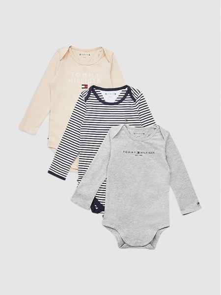 Pack 3 Bodys Beb Menino Tommy Jeans