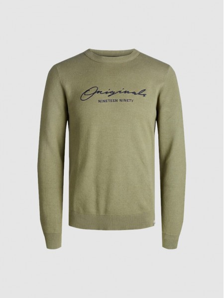Knitwear Man Green Jack & Jones