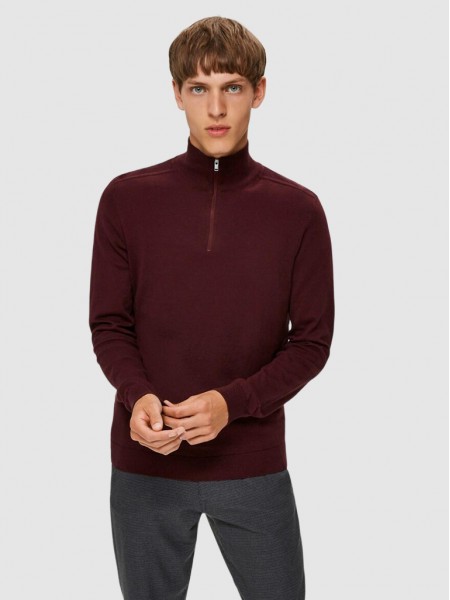 Knitwear Man Bordeaux Selected