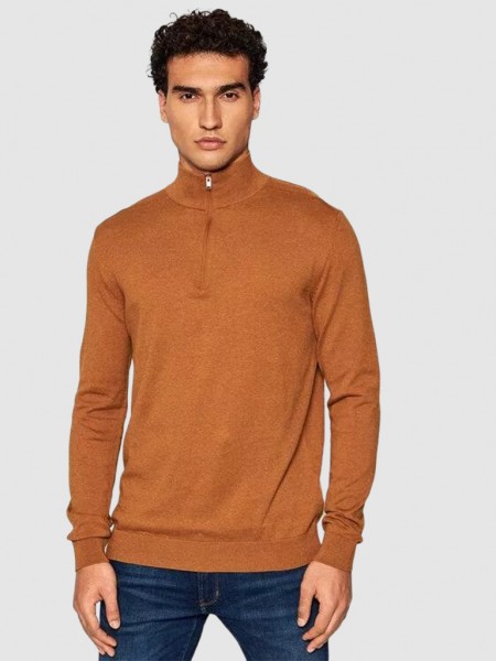 Knitwear Man Camel Selected