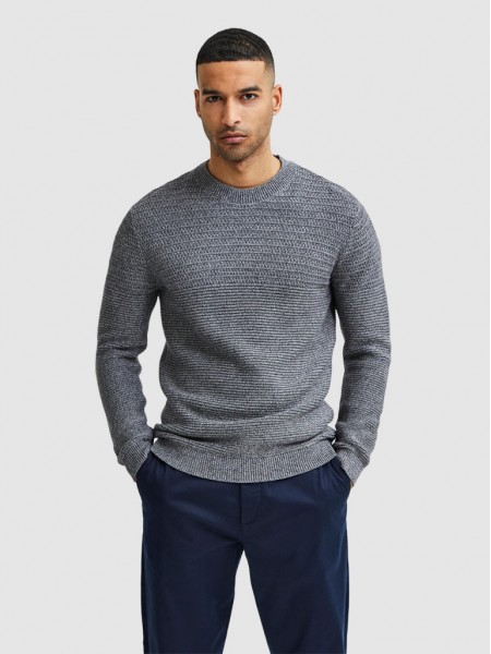 Knitwear Man Grey Selected