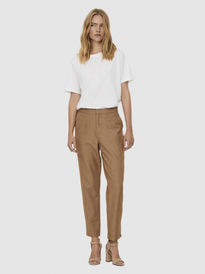 Pantalones Mujer Camello Vero Moda