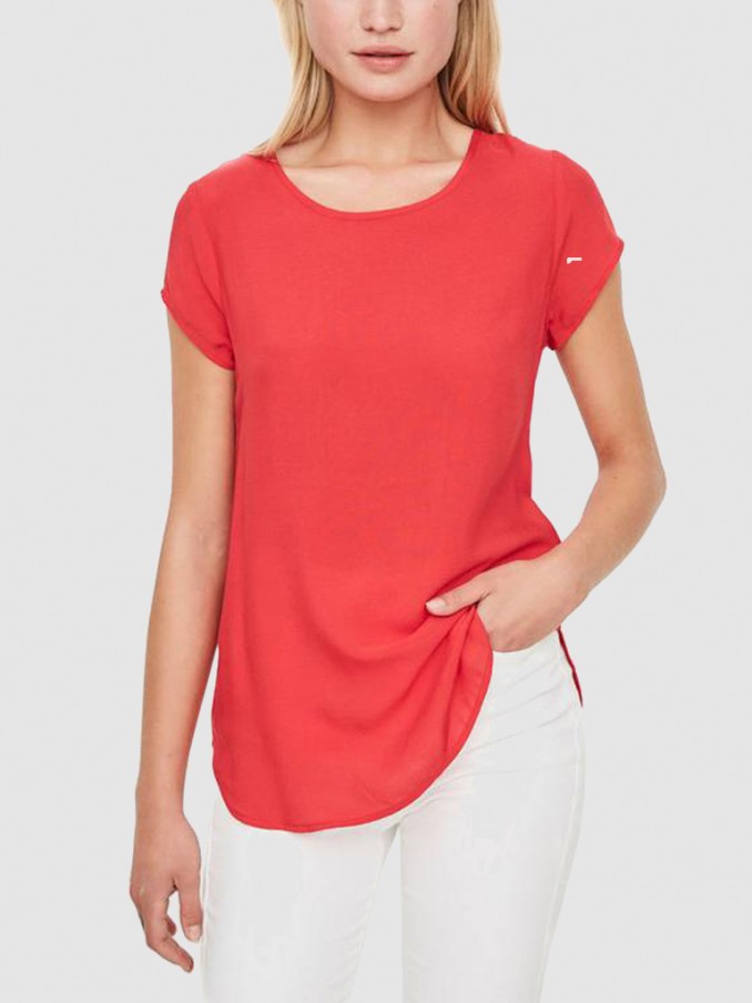 Blusa Mujer Rojo Vero Moda