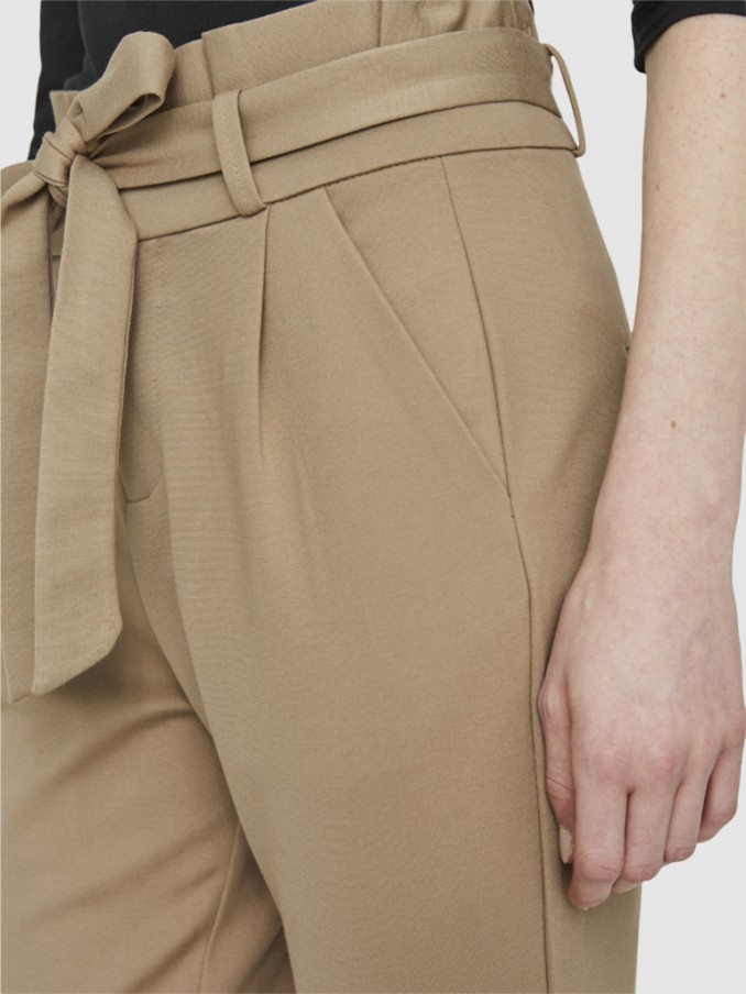 Pants Woman Beige Vero Moda