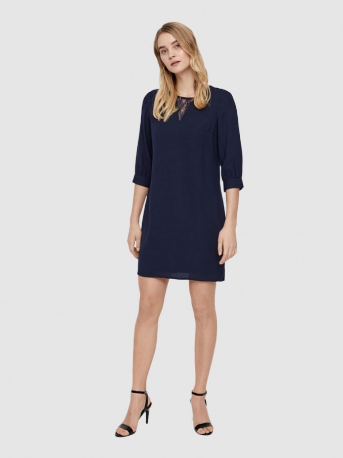 Vestido Mujer Azul Marino Vero Moda