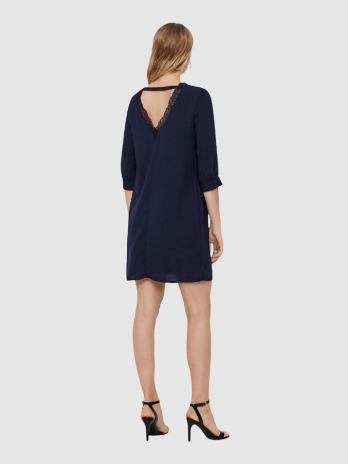 Vestido Mujer Azul Marino Vero Moda