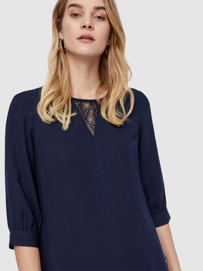 Vestido Mujer Azul Marino Vero Moda